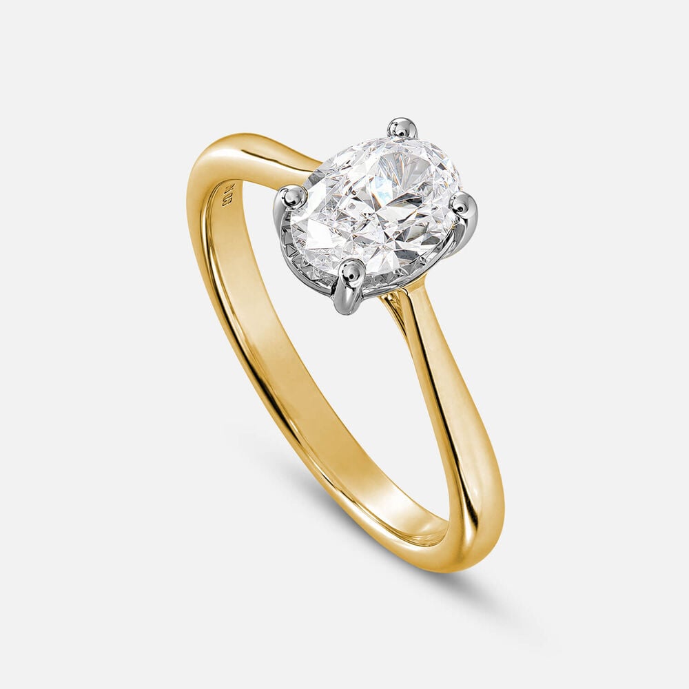 Prism 9ct Yellow Gold 1.00ct Oval Diamond Solitaire Ring