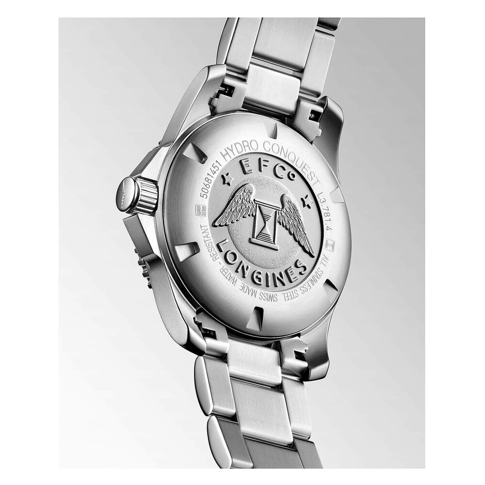 Longines HydroConquest Sports 41mm Khaki Steel Watch image number 4