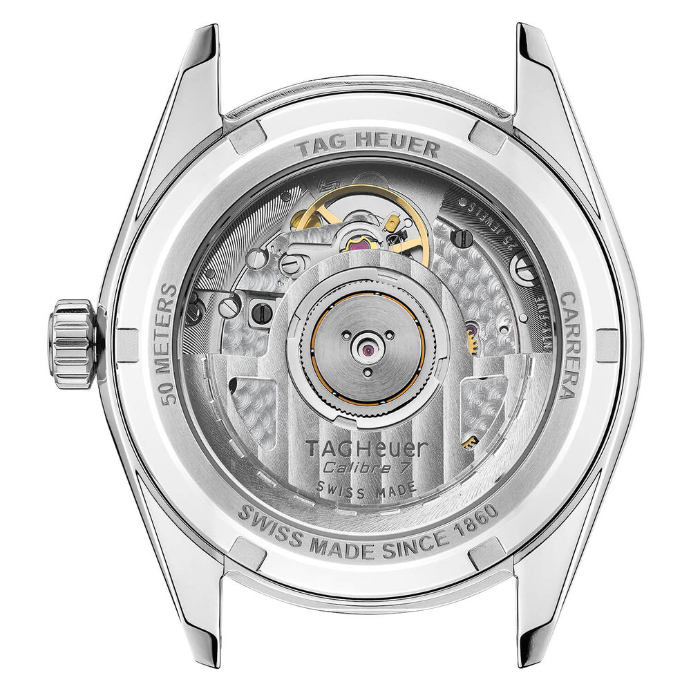 TAG Heuer Carrera Date 36mm Pink Dial Stainless Steel Bracelet Watch image number 3