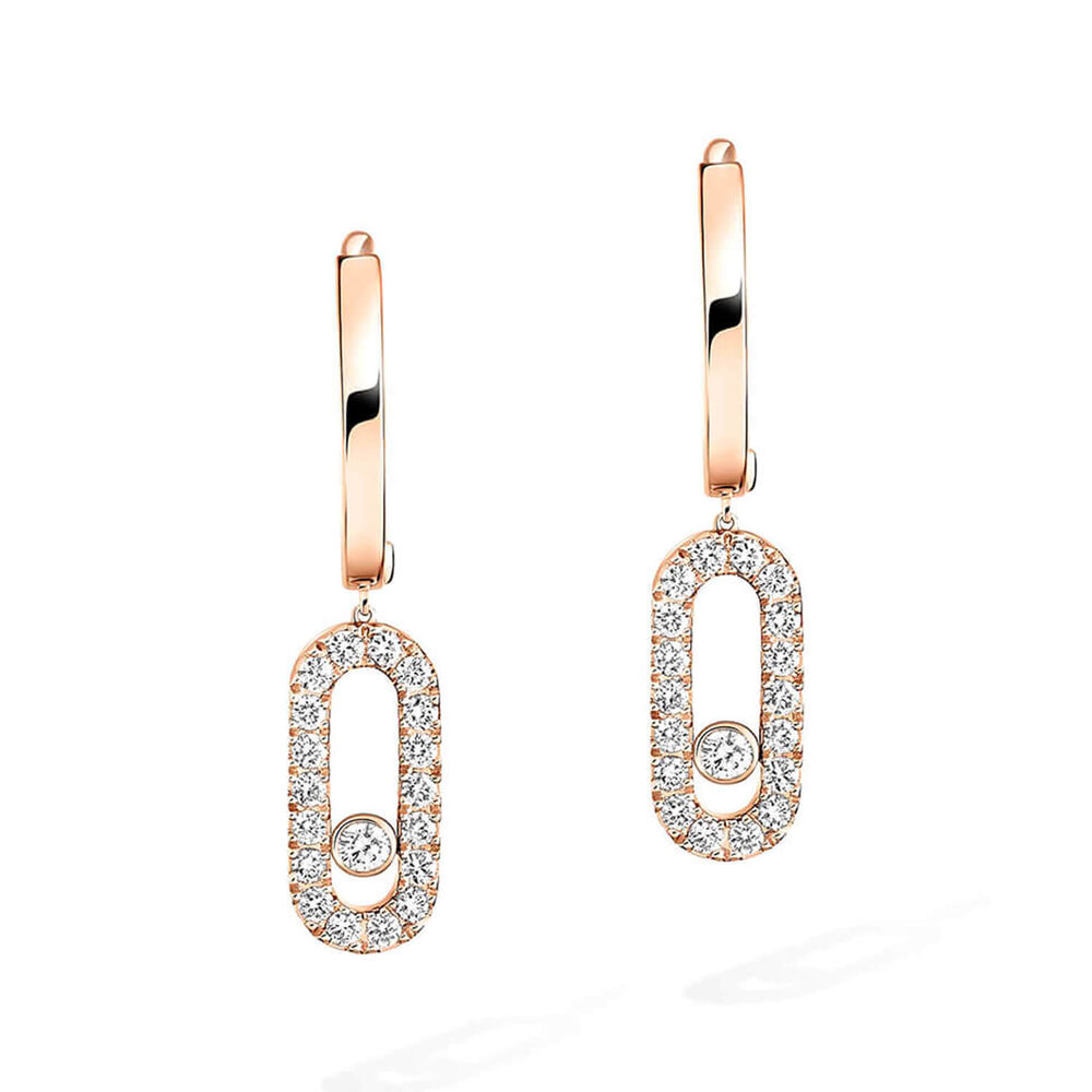 Messika Move Uno 0.19ct Diamond Rose Gold Hoop Earrings