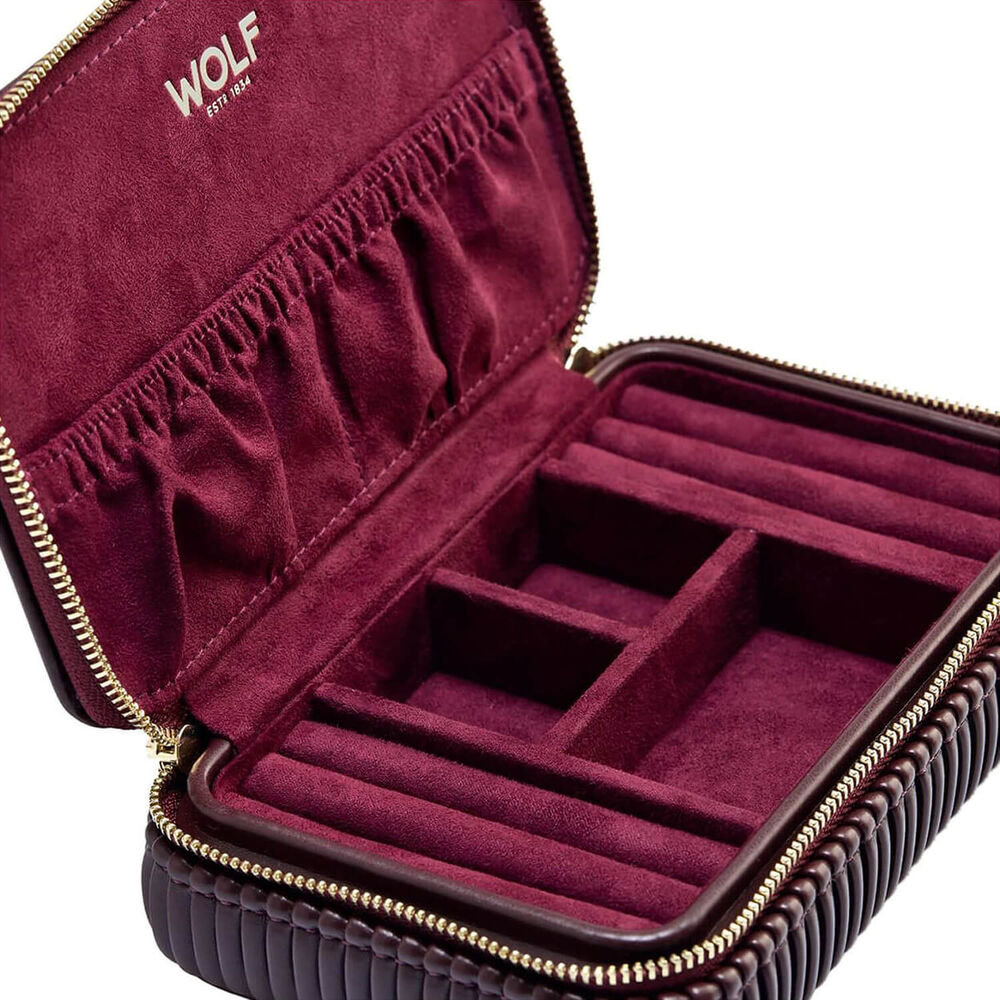 WOLF Bella Bordeaux Jewellery Zip Case
