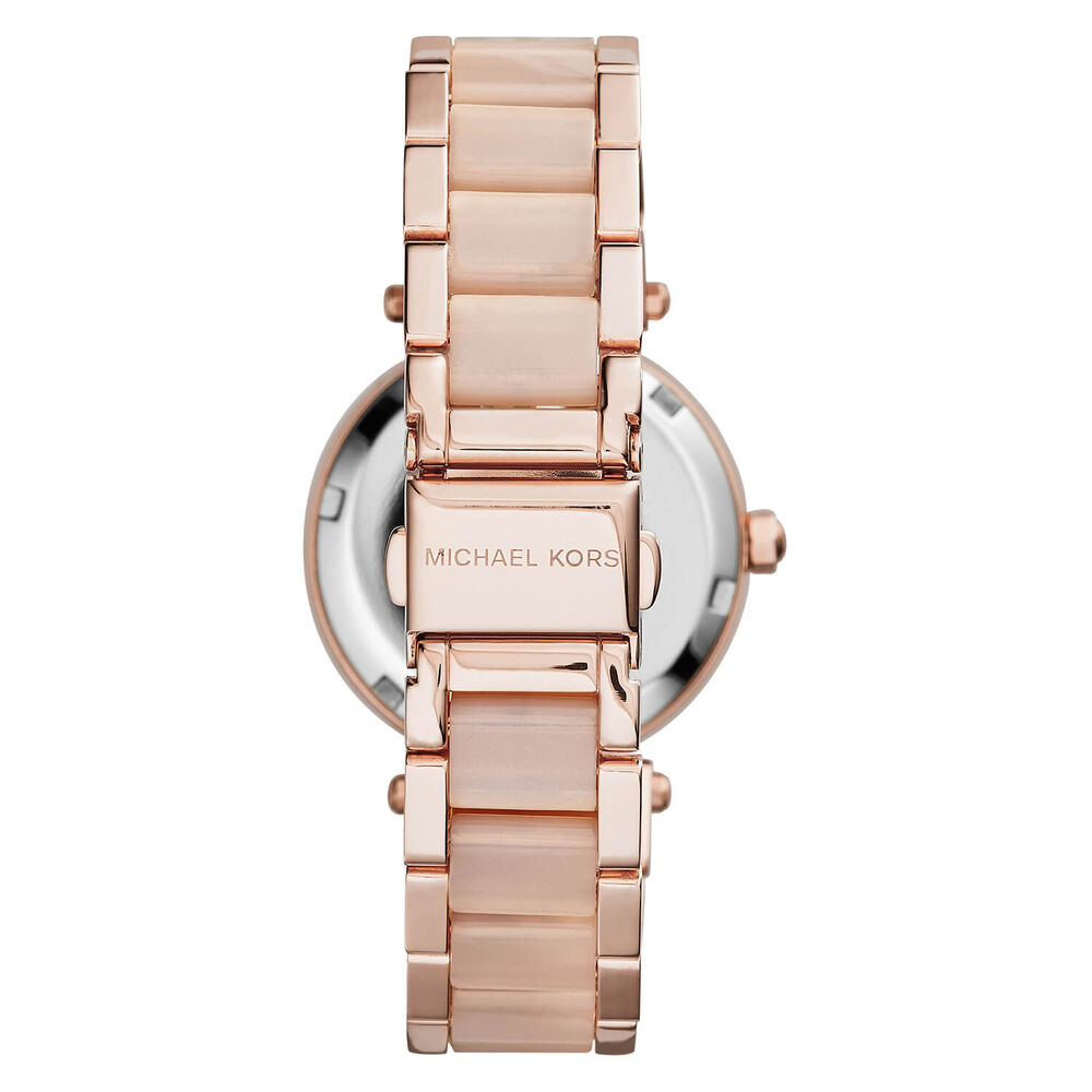 Michael Kors Parker ladies' stone set rose gold-plated bracelet watch image number 2
