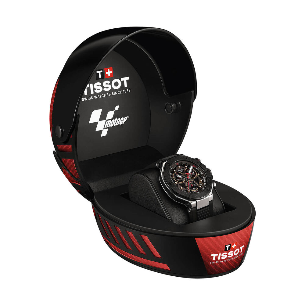 Tissot T-Race MotoGP Quartz Chronograph 45mm Dark Grey Dial Black Rubber Strap Watch image number 6