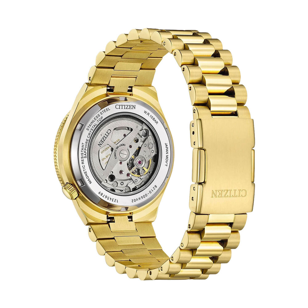 Citizen Tsuyosa 40mm Green Dial Yellow Gold Tone Stainless Steel Bracelet Watch