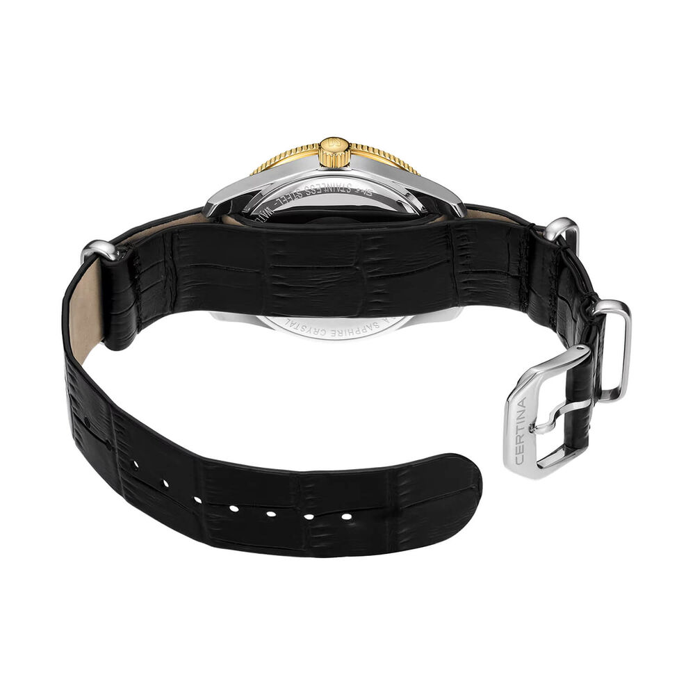 Certina DS PH100M Lady 37.5mm Black Mother of Pearl Dial Black Leather Strap Watch image number 3