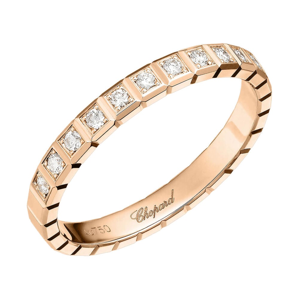 Chopard Ice Cube 0.11ct Diamond 18ct Rose Gold Ring