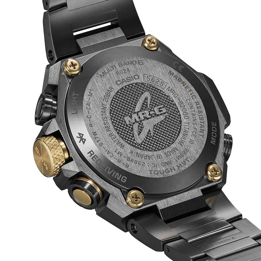 G-SHOCK MR-G 54.7mm Black & Red Dial Titanium Bracelet Watch image number 5