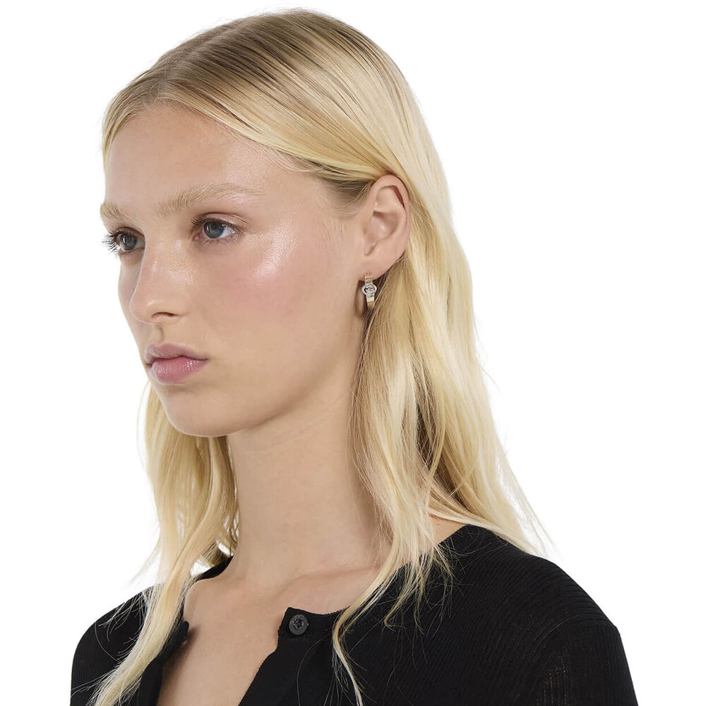 Gucci Interlocking Sterling Silver Hoop Earrings
