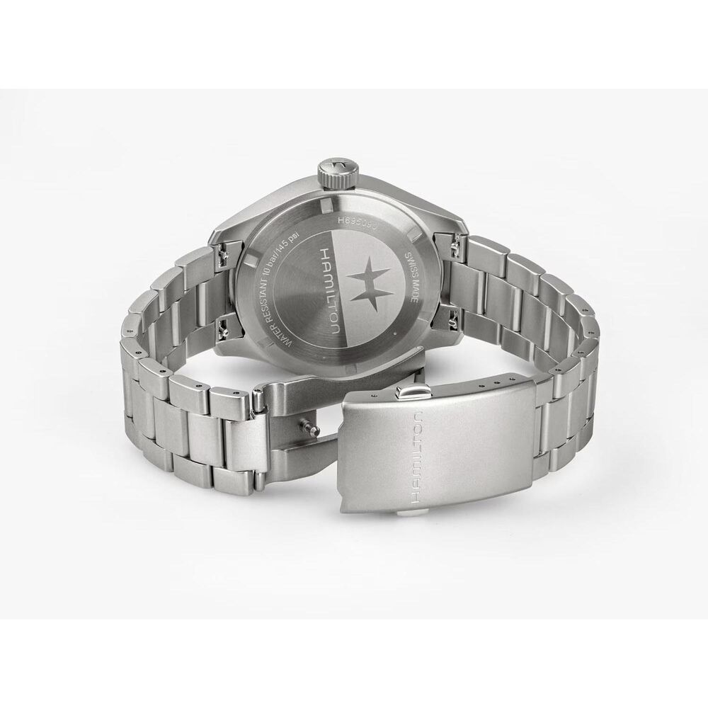 Hamilton Khaki Field 40mm White Dial Steel Bracelet Watch image number 4