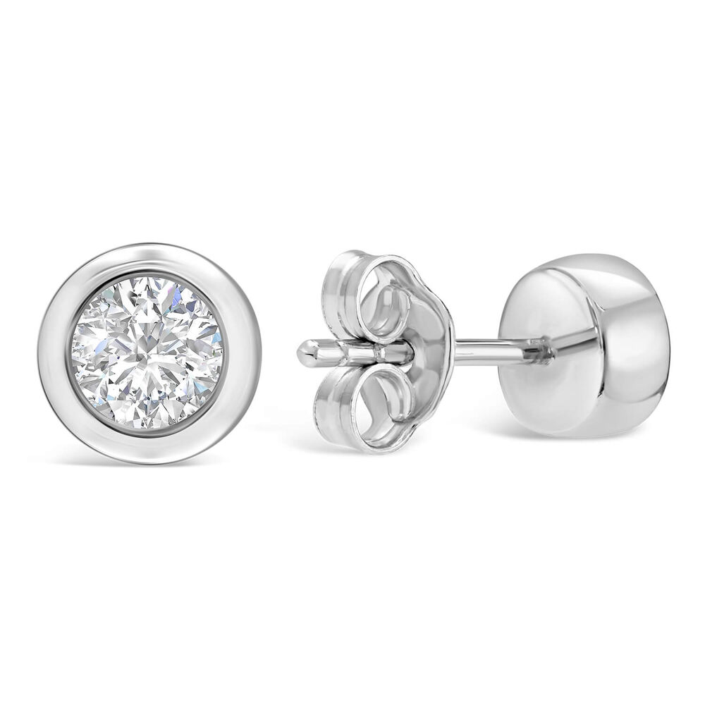 Sterling Silver and Cubic Zirconia Earrings image number 2