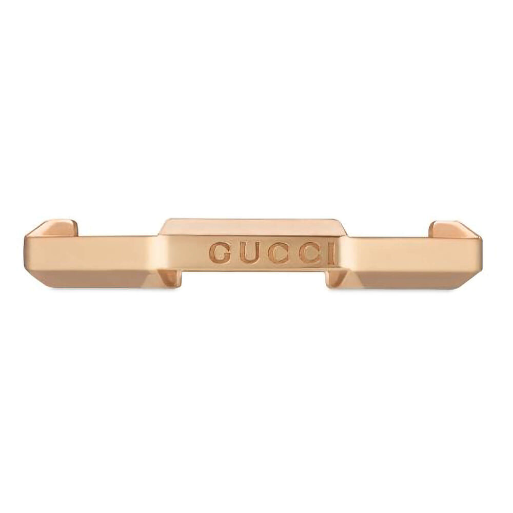 Gucci Link To Love 18ct Rose Gold 3mm Band Plain Ring