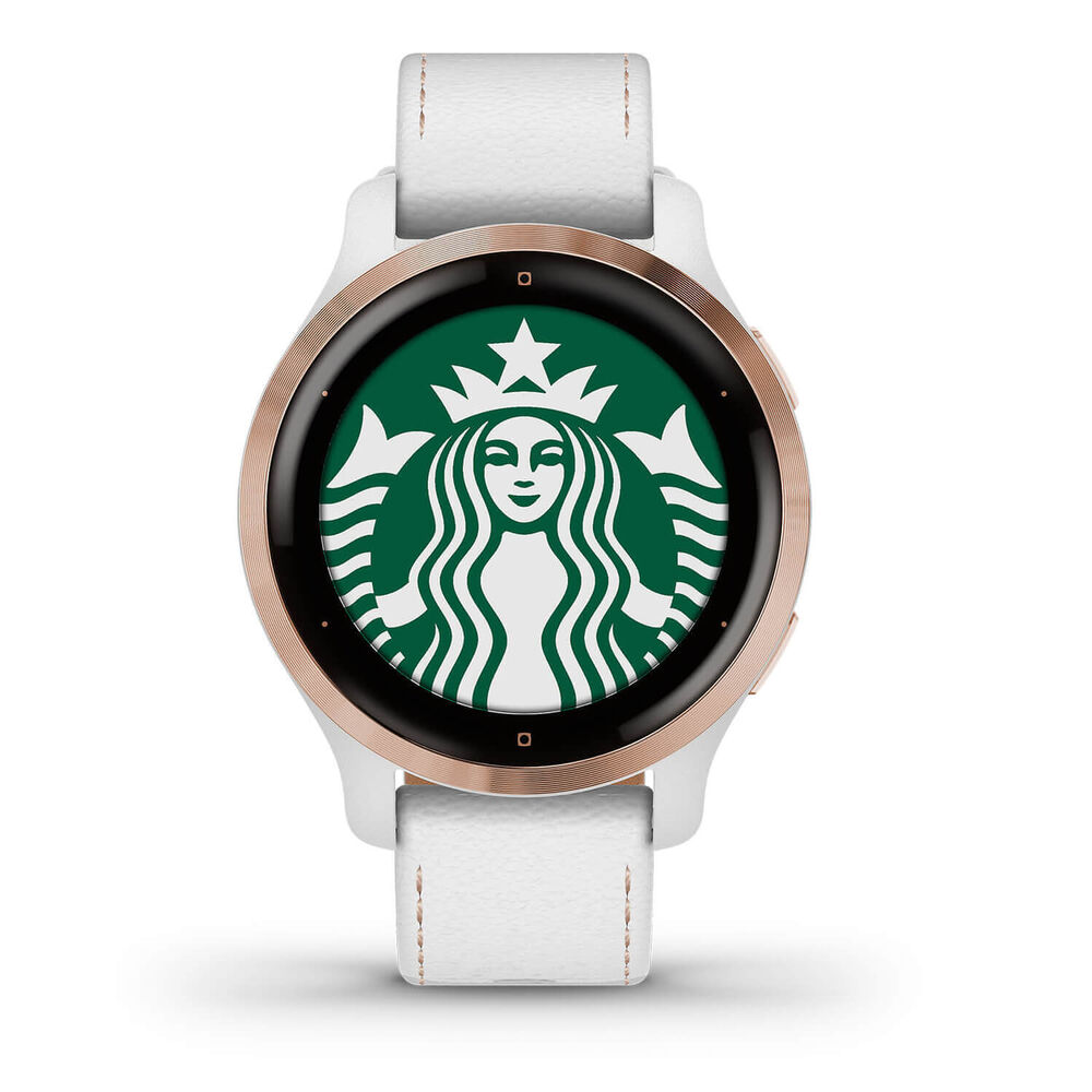 Garmin venu2s rose gold white band clearance