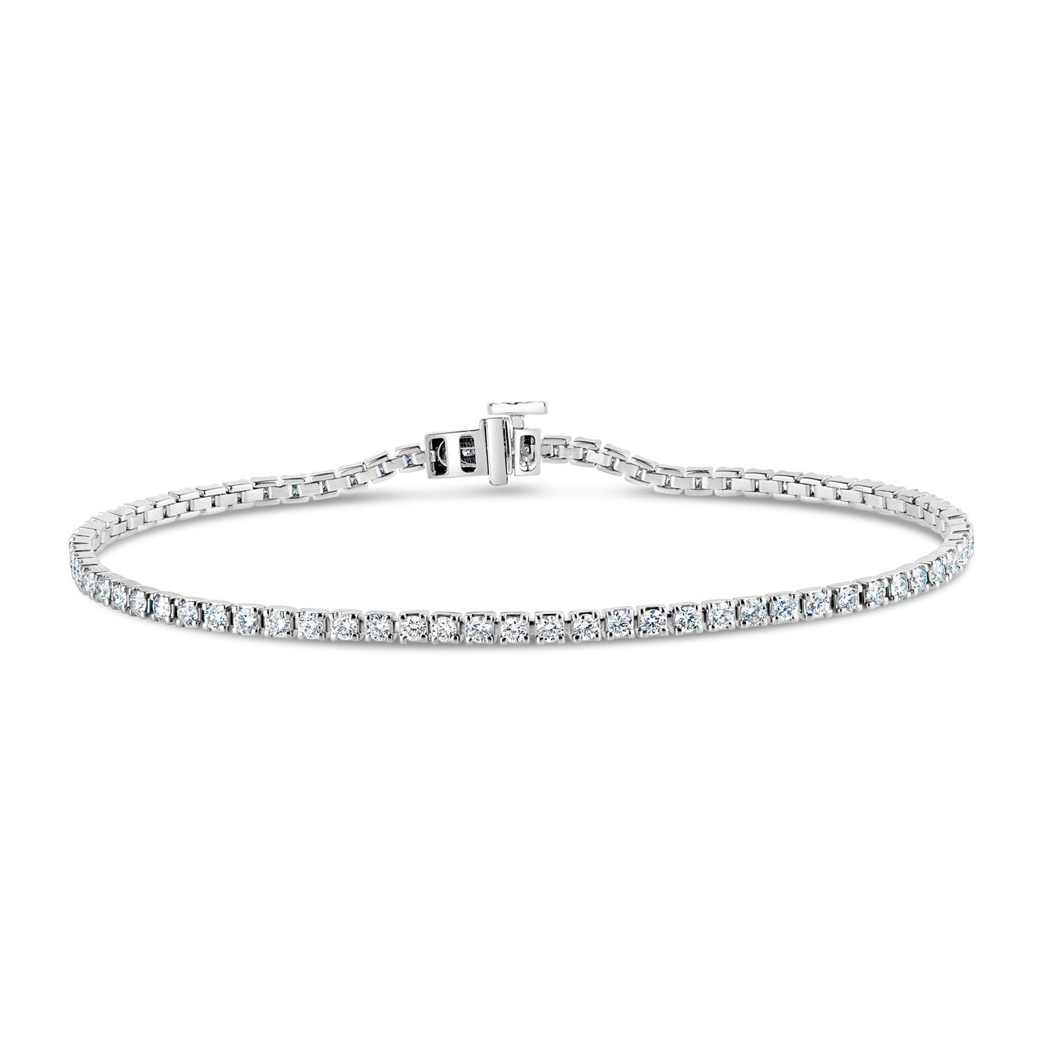 18ct Yellow Gold 14.35ct Diamond Tennis Bracelet - thbaker.co.uk