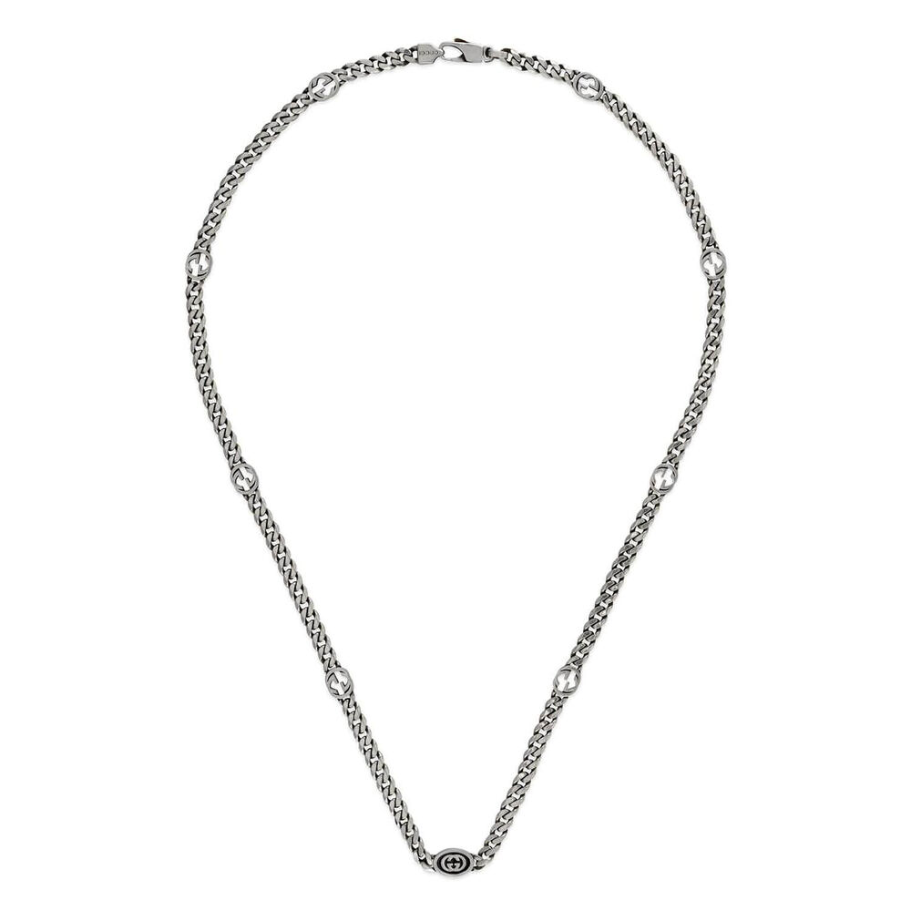 Gucci Interlocking Woven Logo Necklet image number 1
