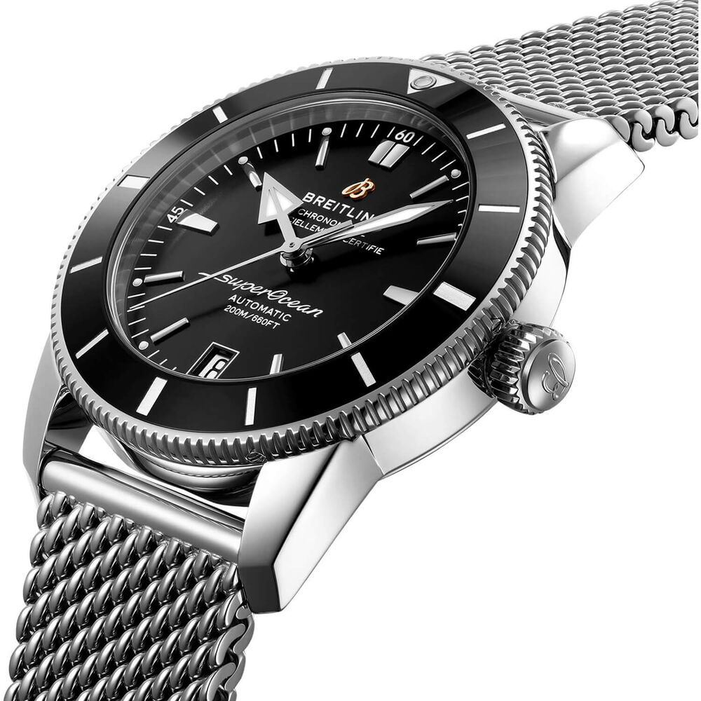 Breitling Superocean Heritage II 42 Black Dial Steel Bracelet Watch