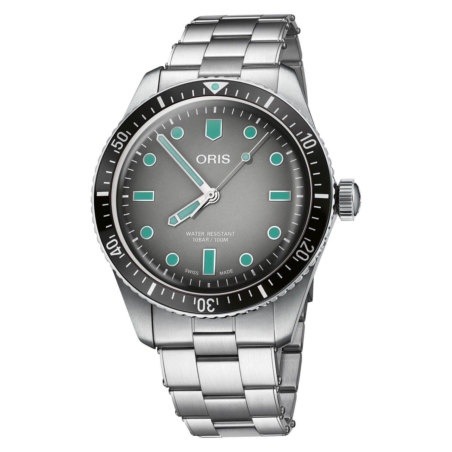 Oris Aquis Divers Sixty Five Grey Dial 40MM Steel Case Bracelet Watch