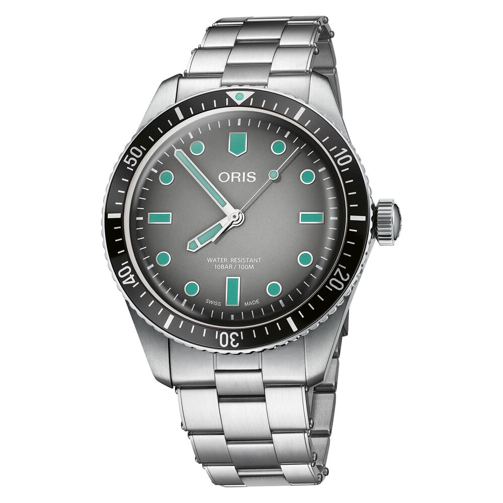 Oris Aquis Divers Sixty-Five Grey Dial 40MM Steel Case Bracelet Watch