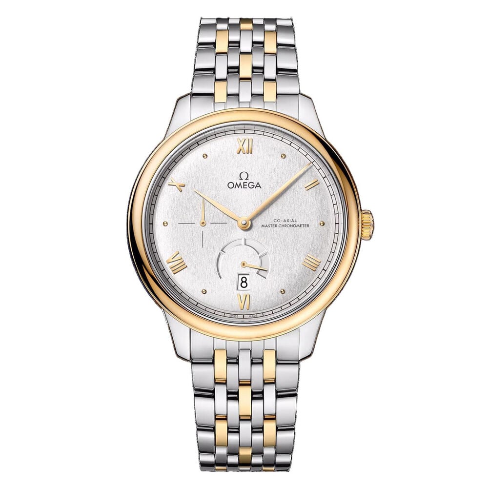 OMEGA De Ville Prestige 41mm Silver Dial 18k Yellow Gold & Steel Bracelet Watch image number 0