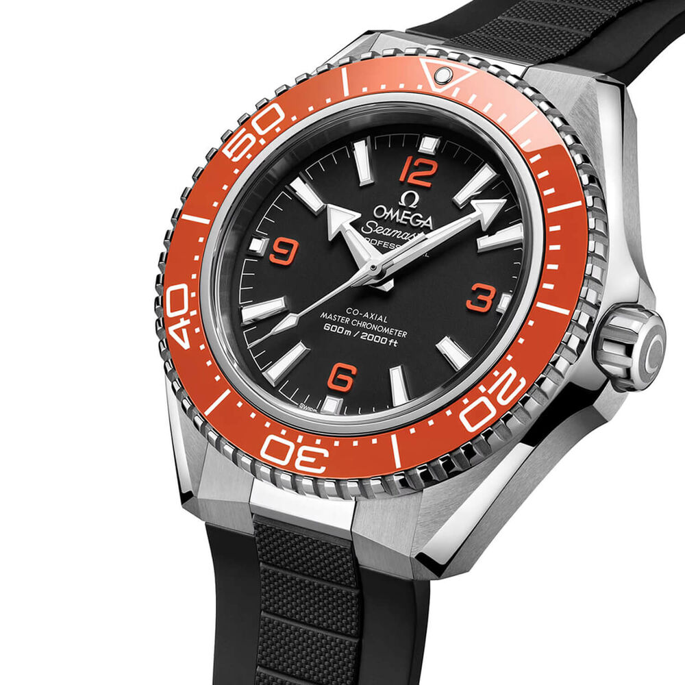 OMEGA Seamaster Planet Ocean 600M 42mm Black Dial Orange Bezel Rubber Strap Watch image number 2
