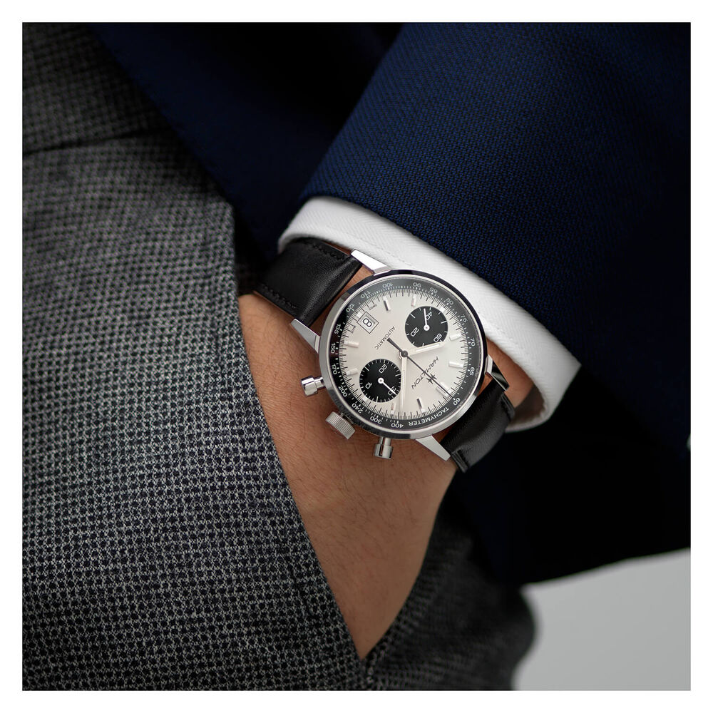 Hamilton American Classic IntraMatic Auto 40mm Panda Case Black Watch image number 6