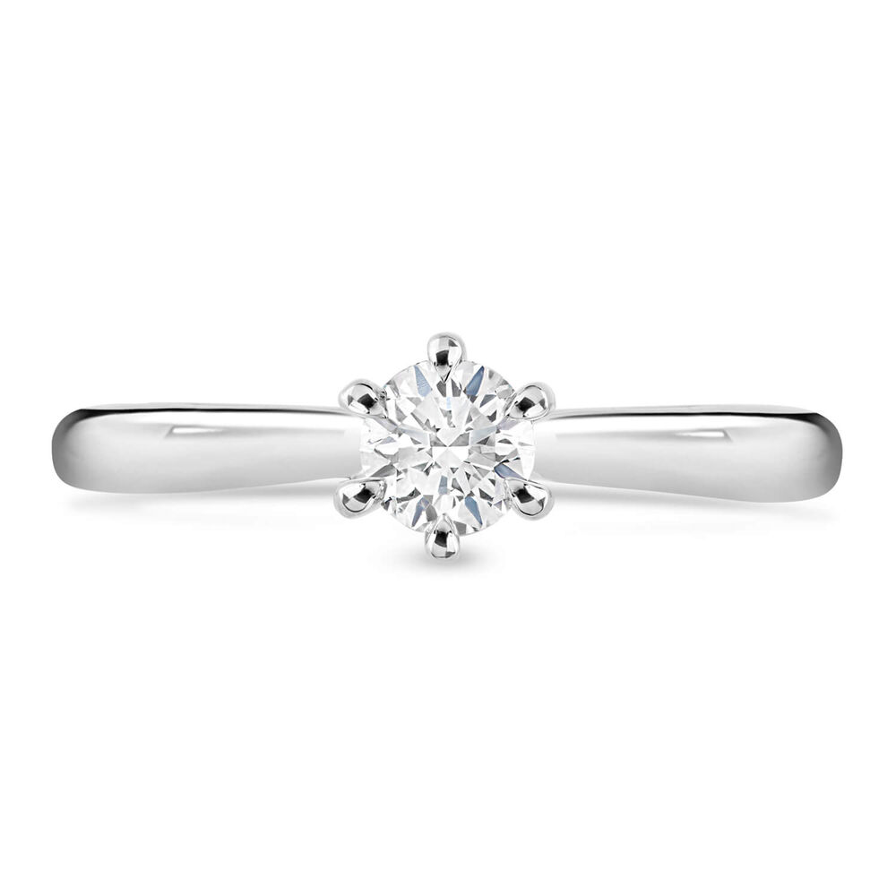 Platinum 0.30ct Amia Diamond Solitaire Six Claw Ring