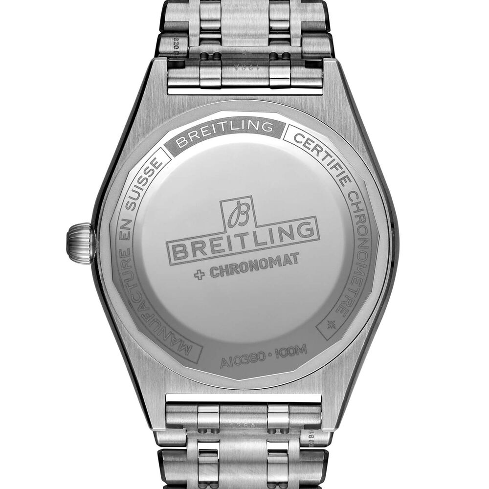 Breitling Chronomat 36mm White Diamond Dot Diamon Steel Ladies Watch image number 1