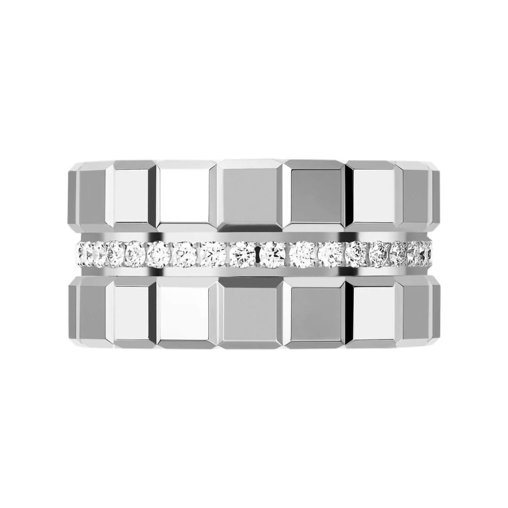 Chopard Ice Cube 18ct White Gold 0.46ct Diamond Ring (UK Size R)