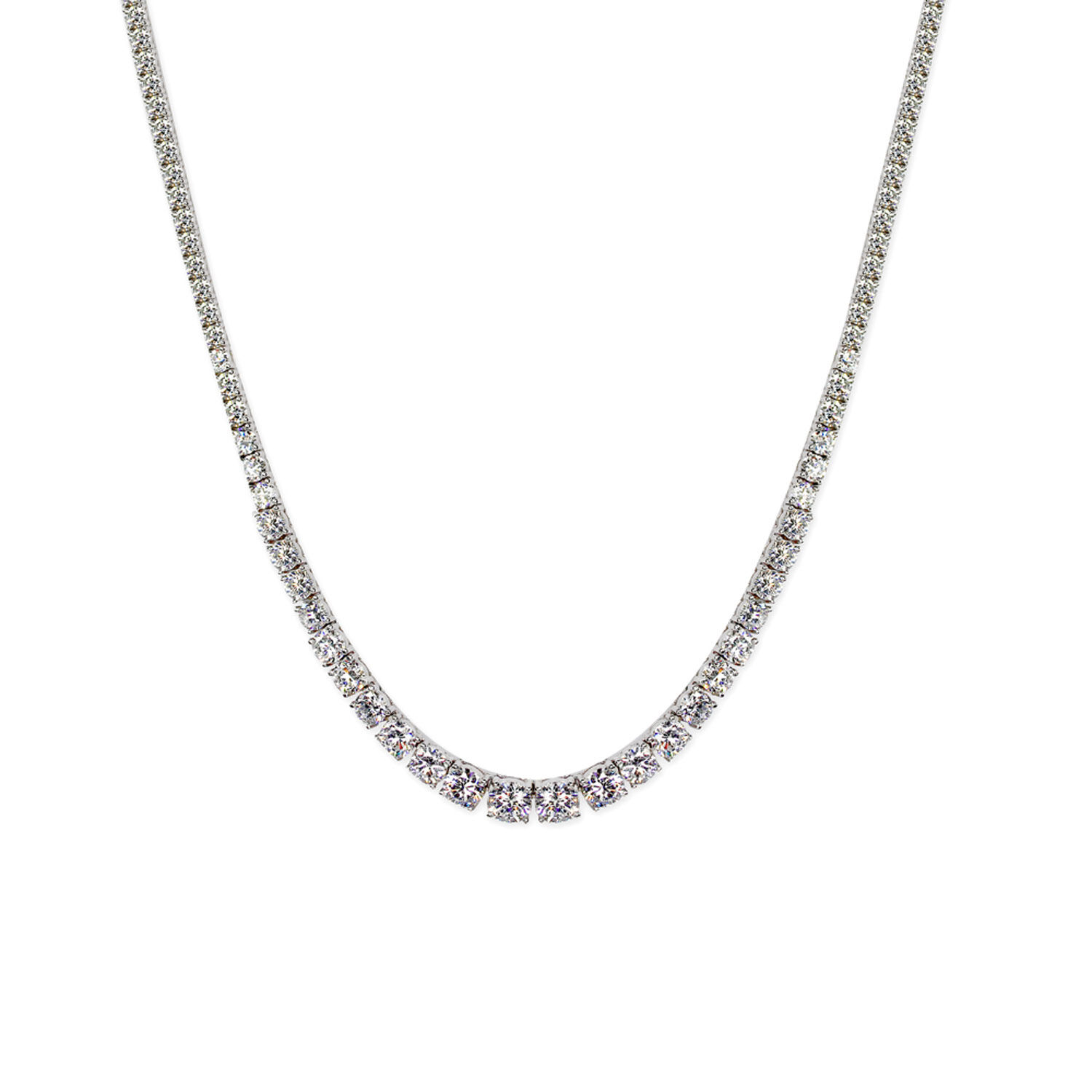 Coralie Sterling Silver Tennis Necklace by CARAT* LONDON – CARAT* London UK