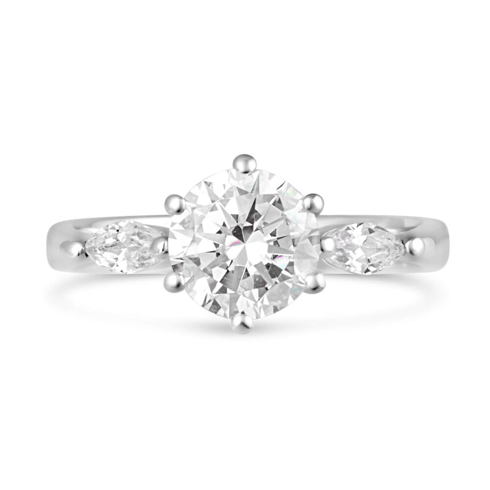 9ct White Gold Dress Ring image number 1