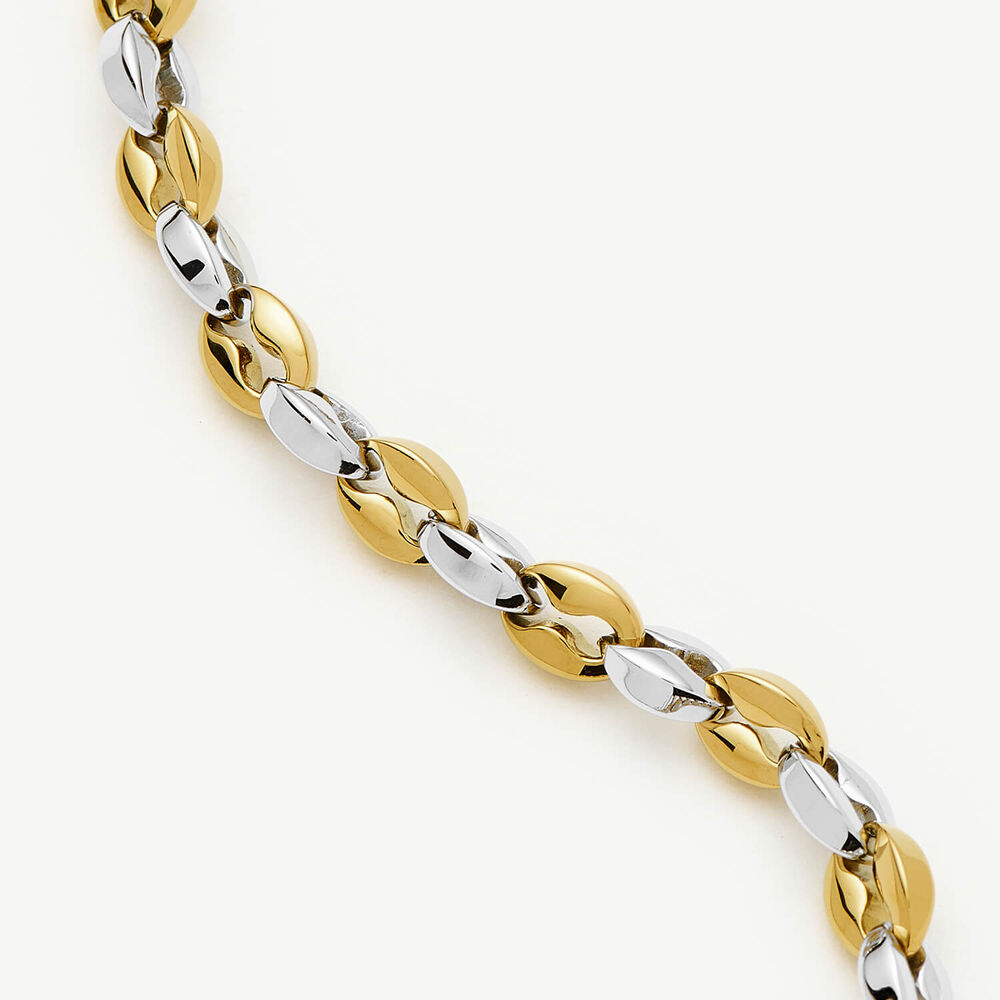 Missoma 18ct Gold & Platinum Plated Steel Mariner Chain Bracelet