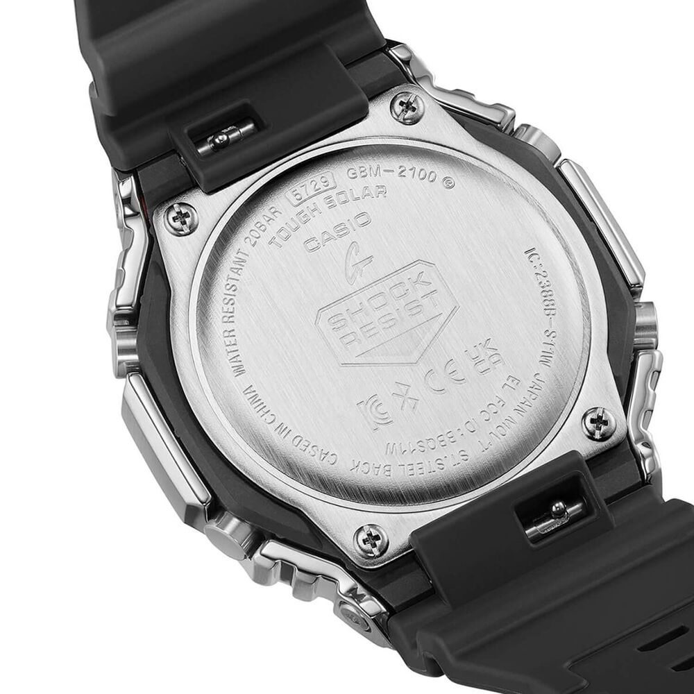 G-SHOCK Metal Covered 49.3mm Dial Black Resin Strap Watch image number 3