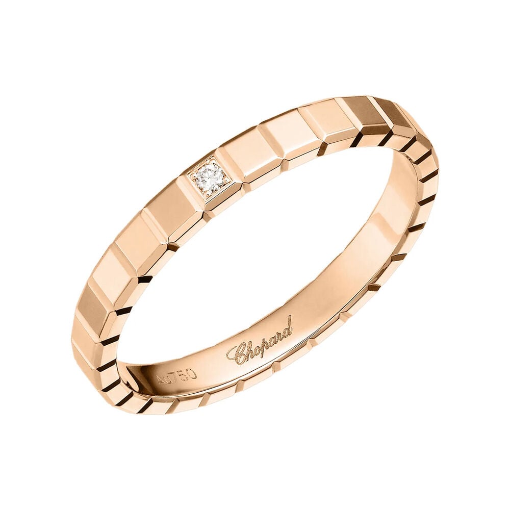 Chopard Ice Cube 0.01ct Diamond 18ct Rose Gold Ring