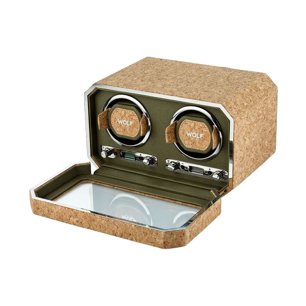 WOLF Cortica Natural Cork Double Watch Winder