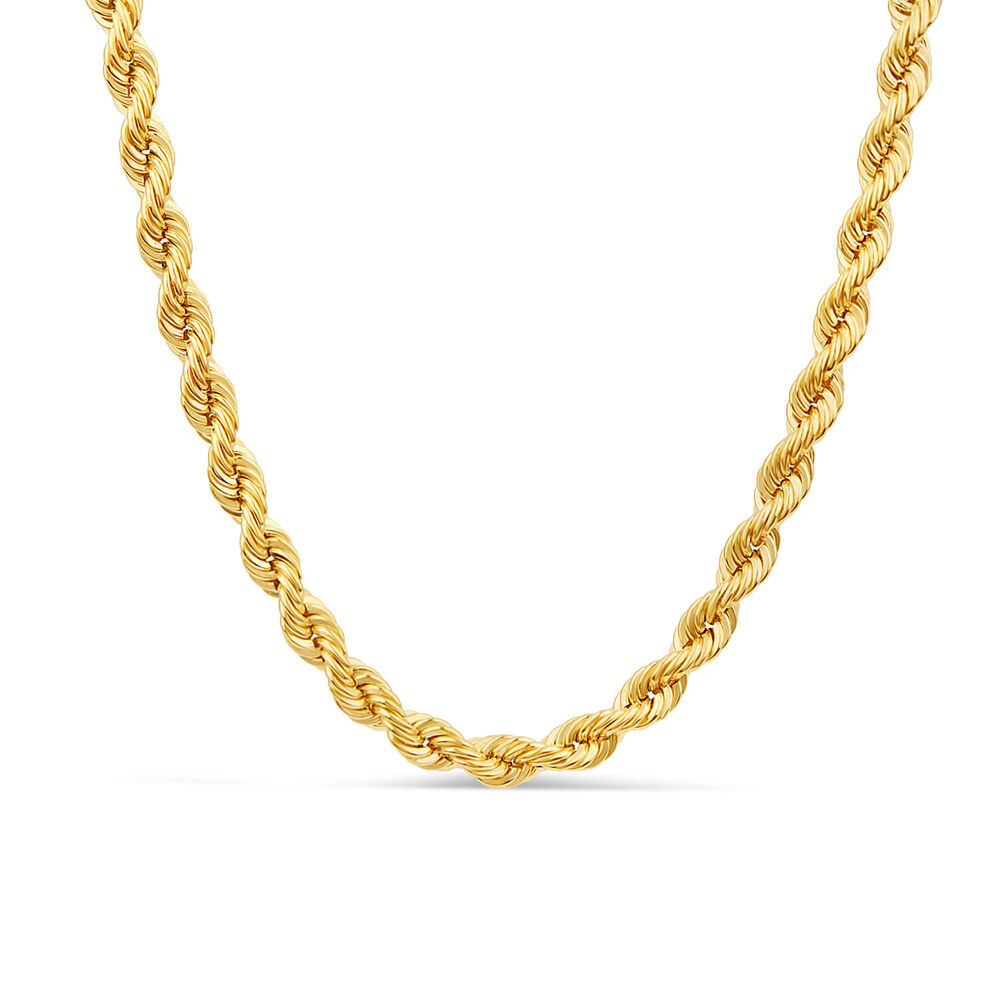 9ct Yellow Gold Rope 18' Chain Necklace image number 0
