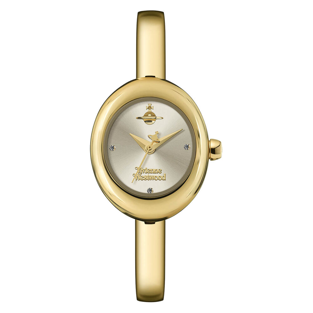 Vivienne Westwood Audley 22mm Gold Dial Gold Tone Steel Bracelet Watch