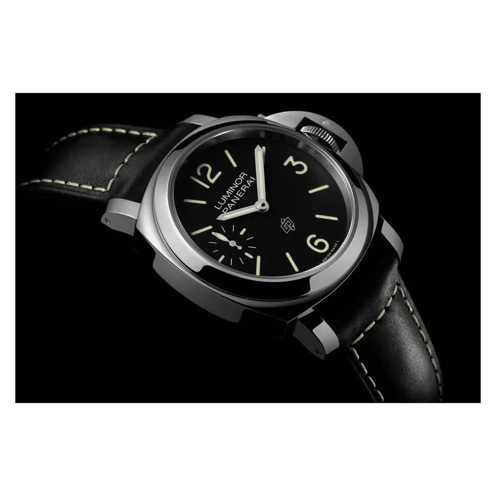 Panerai Luminor 44mm Logo Black Dial Strap Watch image number 3
