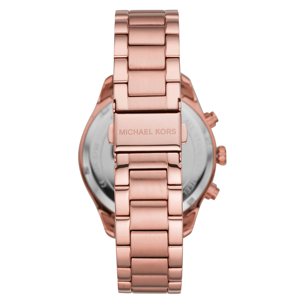 Michael Kors Layton Ladies Quartz Rose Gold Plated Case Watch