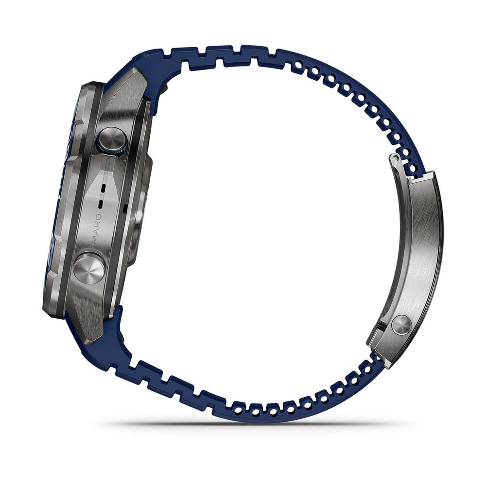 Garmin MARQ Diver (Gen 3) 47mm Grade 5 Titanium Case Blue Silicone Rubber Strap Watch