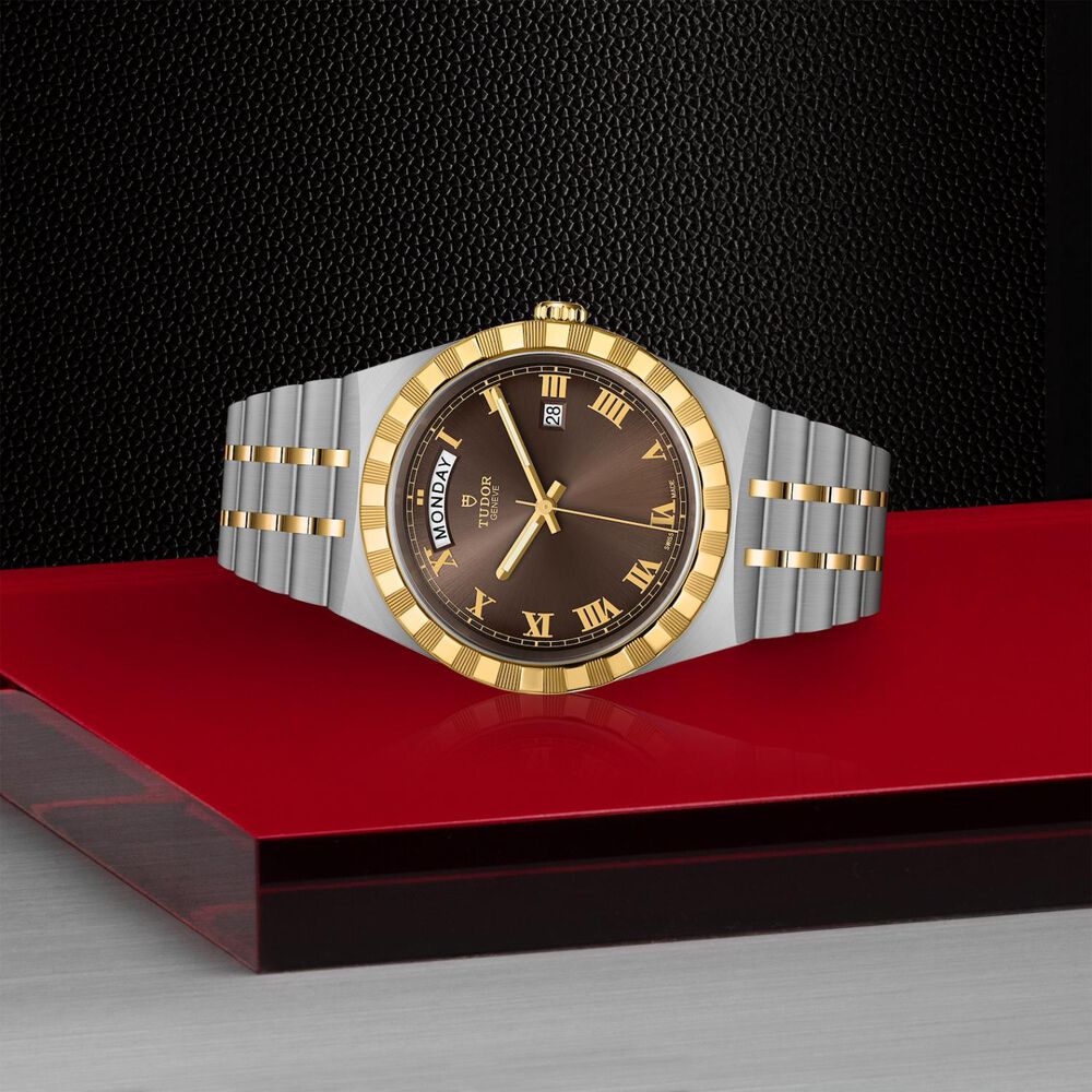 TUDOR Royal 41mm Day & Date Chocolate Roman Numerals Dial Watch image number 3