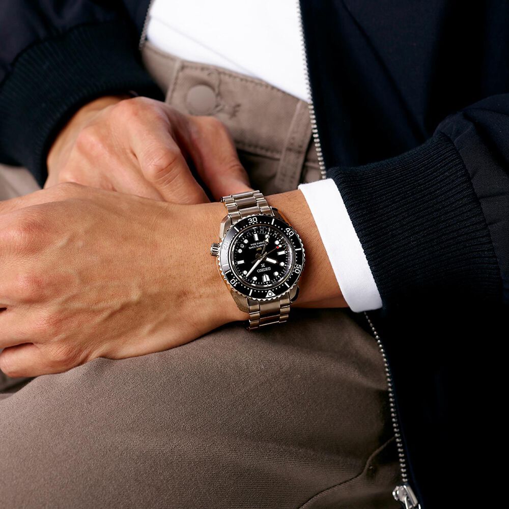 Seiko Prospex Diver's 1968 300M Heritage GMT Oceanic Black 42mm Dial Steel Bracelet Watch