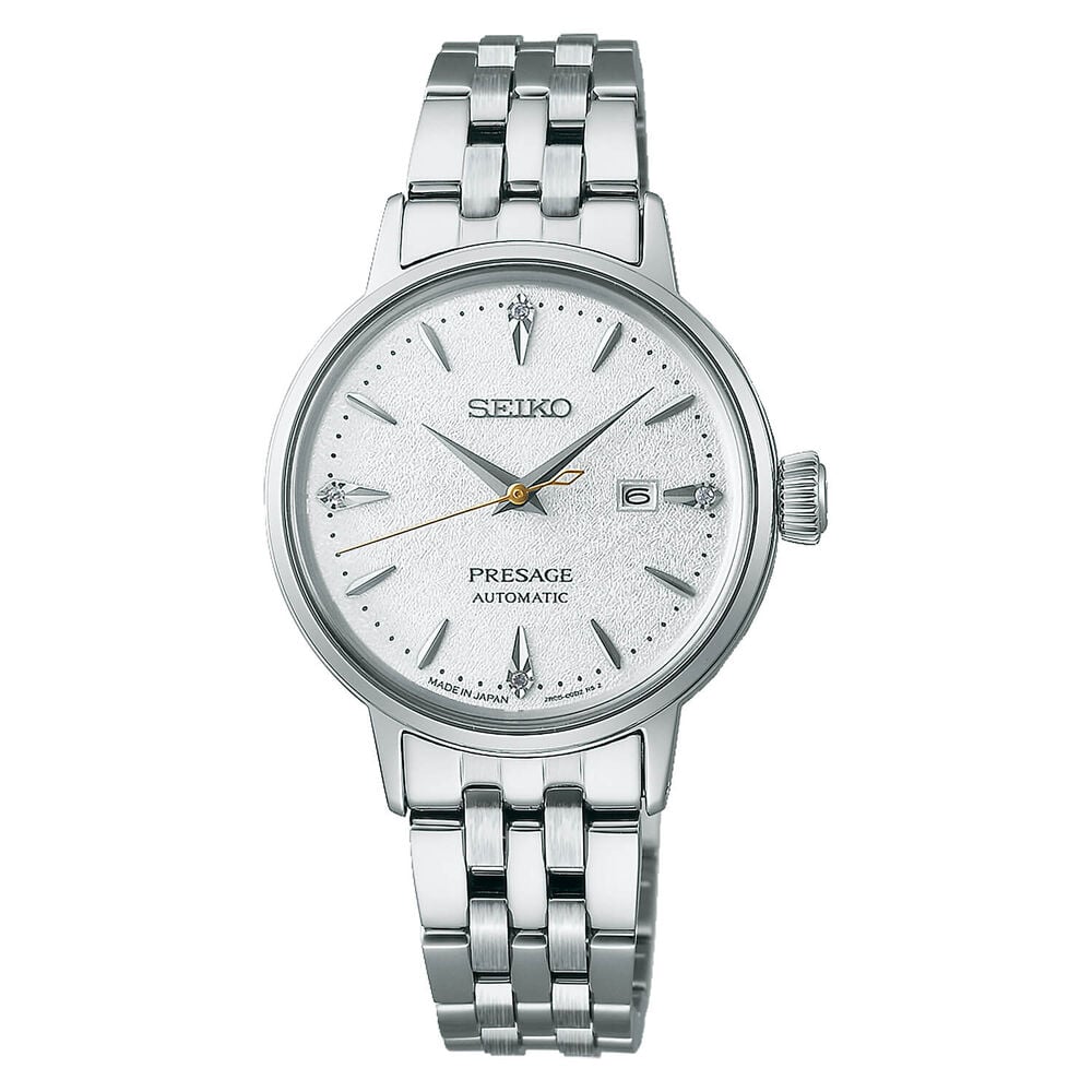 Seiko Presage Cocktail Time 30mm White Dial Stainless Steel Bracelet Watch