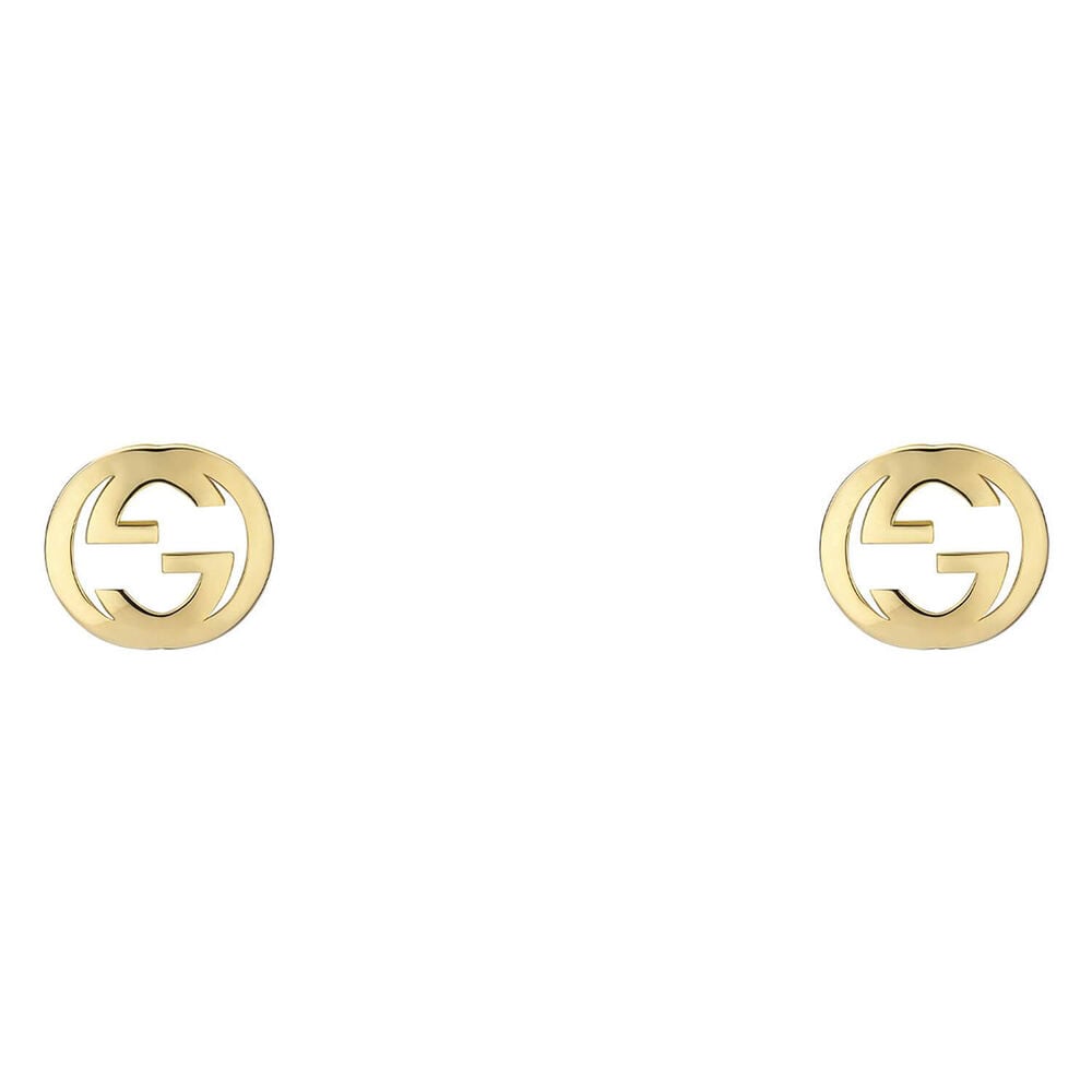 Gucci Interlocking G 18ct Yellow Gold Stud Earrings