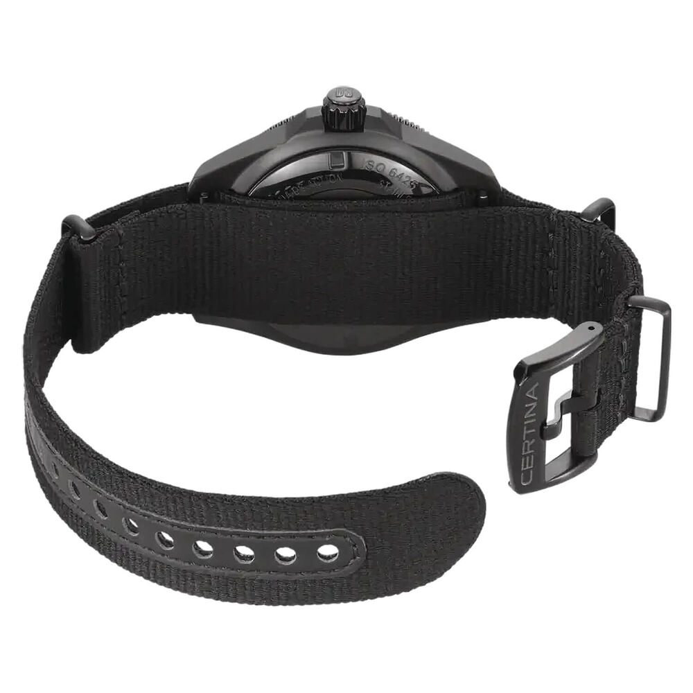 Certina DS Action Diver 43mm Black Dial & PVD Case Nato Strap Watch image number 3