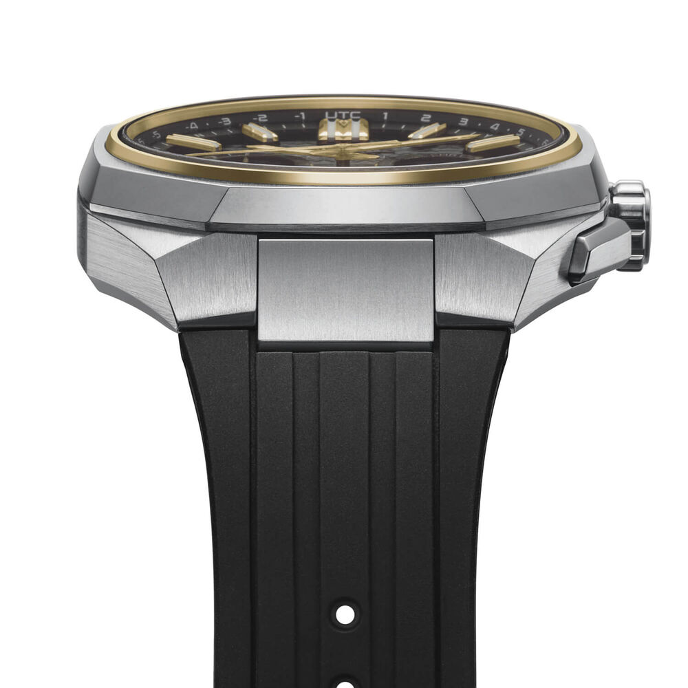 Seiko Astron 'Tesselate' 5X63 Celestial Gold Dial Silicone Strap Watch