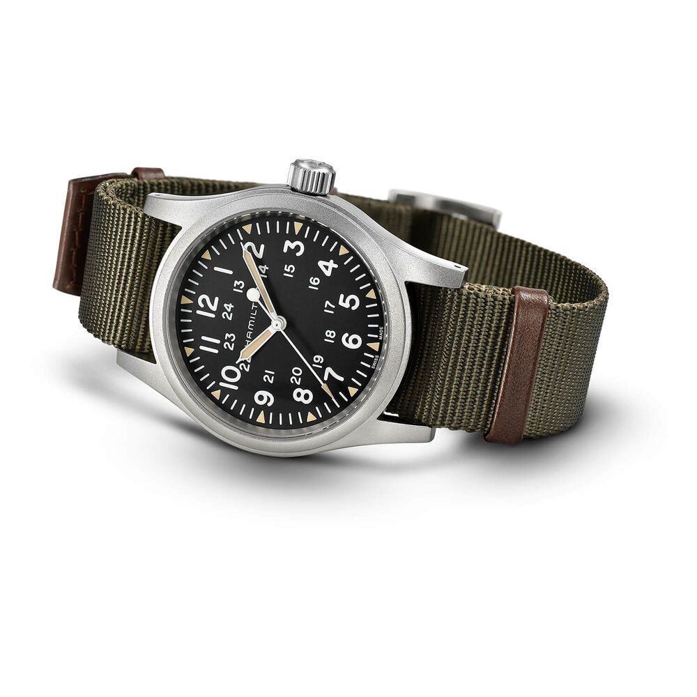 Hamilton Khaki Field Mechanical 38mm Textile Strap Watch 
