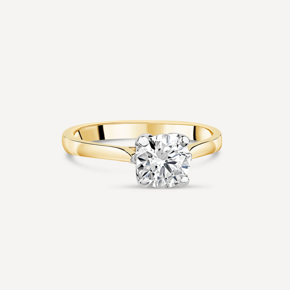 Born 18ct Yellow Gold Lab Grown 1ct Round Brilliant Diamond Ring image number 2