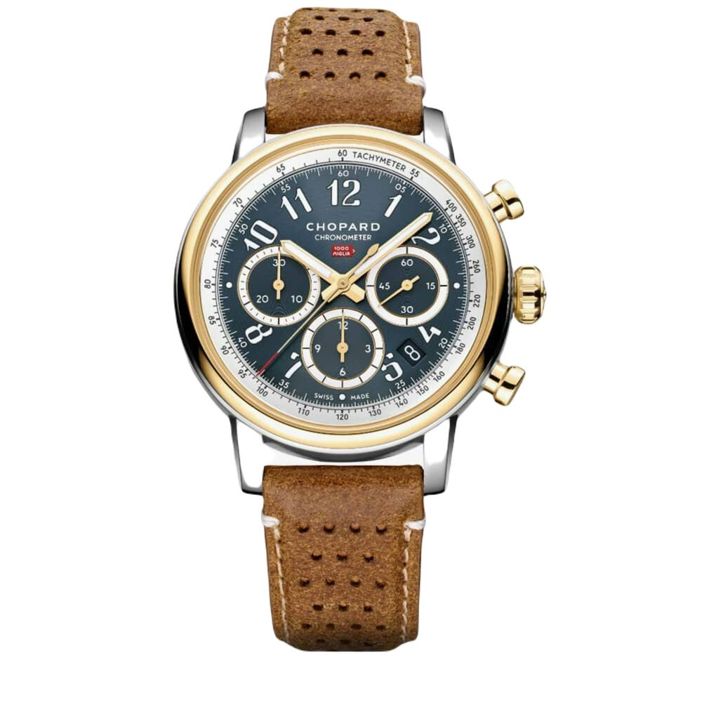 Chopard Mille Miglia 40.5mm Grey Chronograph Dial Tan Leather Strap Watch