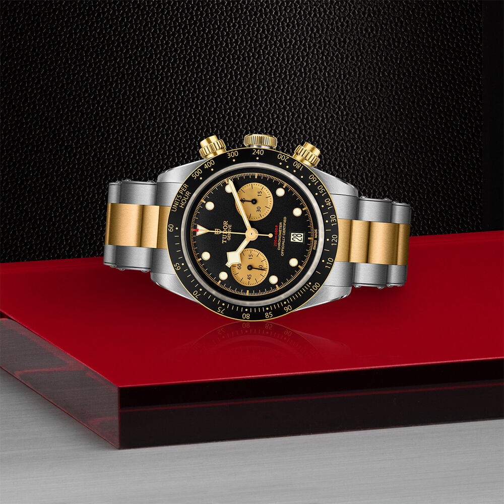 TUDOR Black Bay Chrono S&G Steel And Gold Swiss Mens Watch image number 2