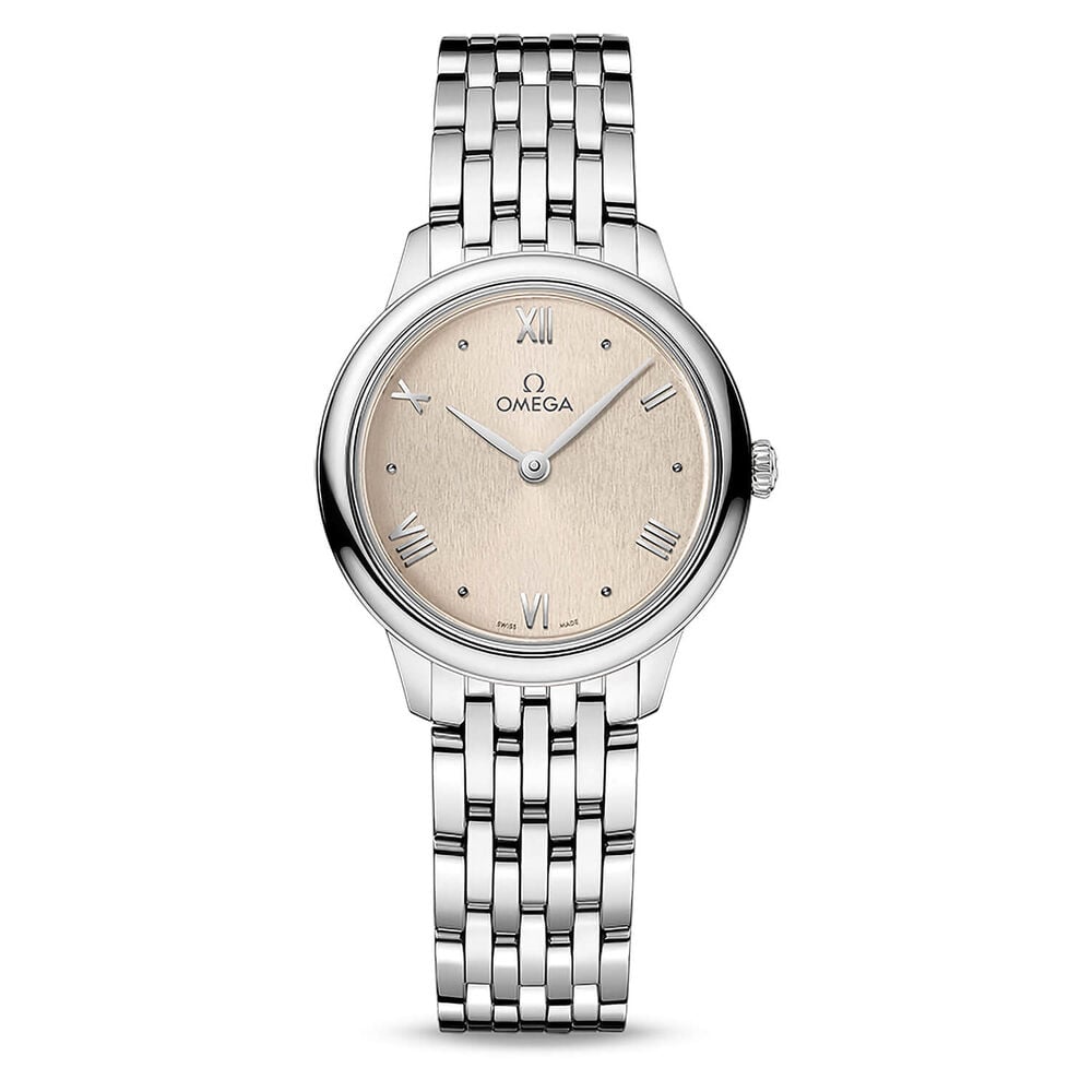 OMEGA De Ville Prestige Quartz 27.5mm Linen Dial Bracelet Watch image number 0