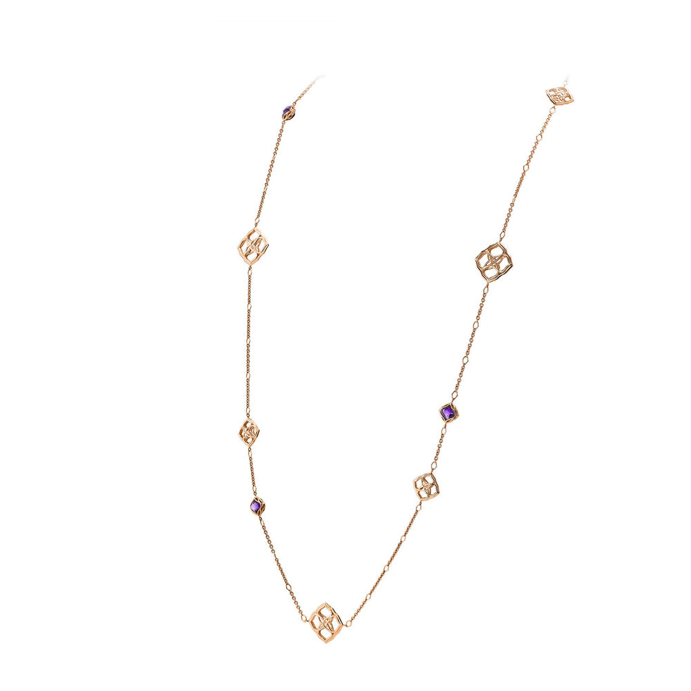 Chopard 18ct Rose Gold Amethyst Impenacle Fancy Necklace image number 2